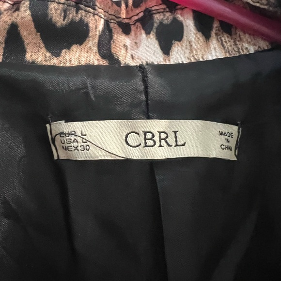 CBRL leopard cheetah blazer jacket womens size Large - Picture 4 of 5